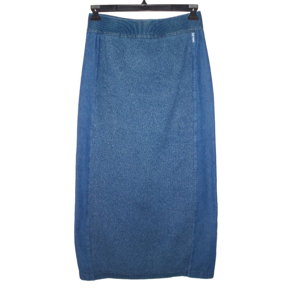 Blue Willi's Denmark L Denim & Knit Maxi Skirt